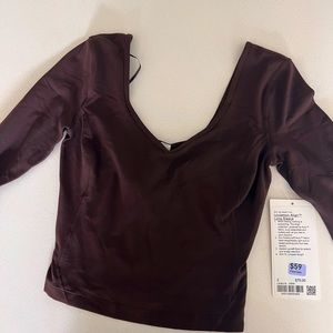 NWT Lululemon Align Top, Espresso sz 2